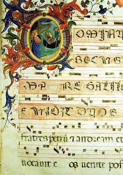 Ms 558 f.9r Historikeret initial 
