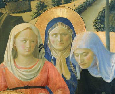 Afsætningen fra korset eller den hellige treenigheds altertavle, omkring 1432, af Giovanni da Fiesole kendt som Fra Angelico (1400-ca 1455), tempera på træ af Fra (c.1387 1455) Angelico