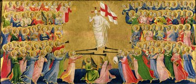 Christ Glorified in the Court of Heaven, 1423-24 (tempera på panel) (for detaljer se 90799) af Fra Angelico