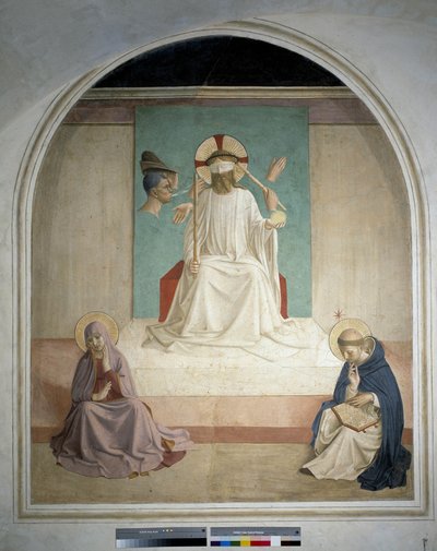 Kristus håner med Jomfruen og Sankt Hieronymus. Fresco af Guido di Pietro af Fra Angelico