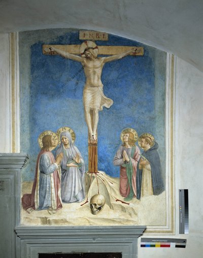 Korsfæstelse med Jomfru Maria og Saint Cosme af Fra Angelico