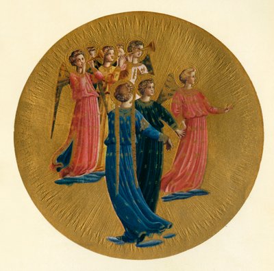 Detalje fra Jomfruens kroning, 1400-tallet, c1909 af Fra Angelico