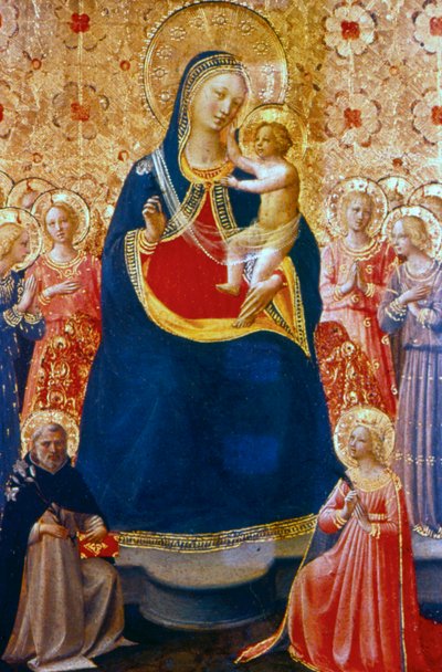 Madonna og barn med hellige, midten af det 15. århundrede. af Fra Angelico