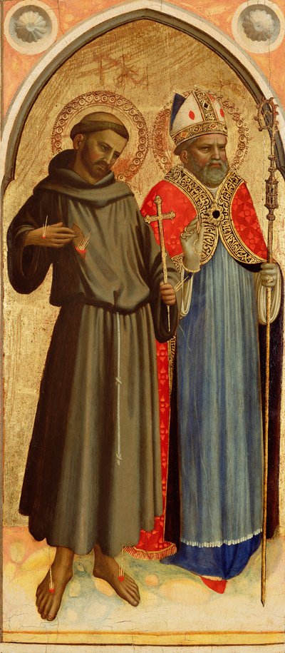 Sankt Frans og en biskops helgen af Fra Angelico