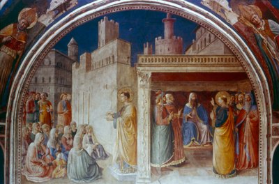 St Stephen Preaching, midten af det 15. århundrede af Fra Angelico