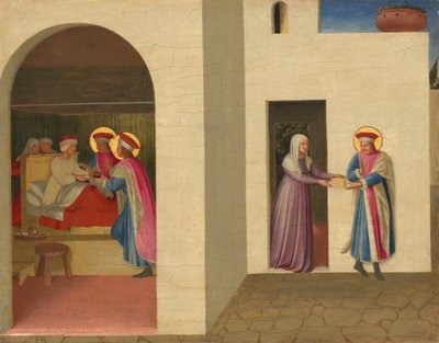 The Healing of Palladia af Saint Cosmas og Saint Damian, ca. 14381440. af Fra Angelico
