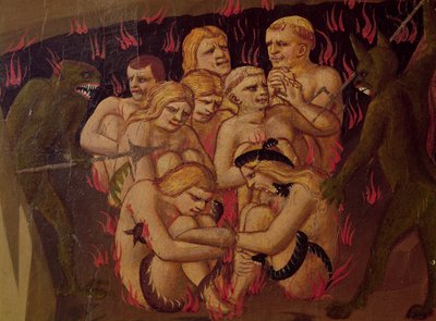 The Last Judgement, detalje af de fordømte i helvede, ca. 1431 af Fra Angelico