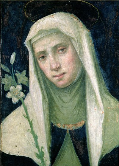 St. Catherine af Siena (1347-80) (tempera på panel) af Fra Bartolommeo