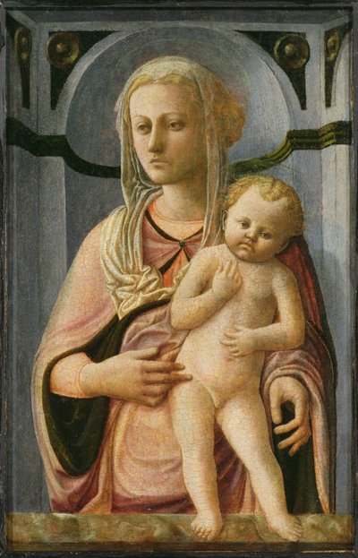 Madonna med barn, detalje, ca. 1435 (tempera på panel) af Fra Filippo Lippi