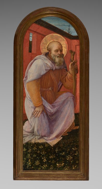 Panel fra en Triptykon: St. Anthony Abbed af Fra Filippo Lippi