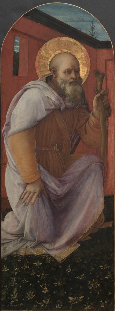 Panel fra en Triptykon: St. Anthony Abbed, 1458. af Fra Filippo Lippi