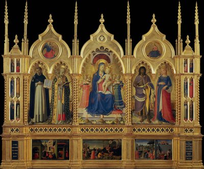 Maria med barn og hellige Perugia-altertavlen, ca 1437. af Fra Giovanni Angelico da Fiesole