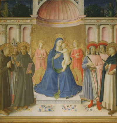 Hellig samtale Pala von Bosco ai Frati, ca. 1450. af Fra Giovanni Angelico da Fiesole