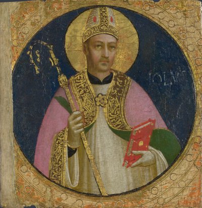 Saint Romulus Panel fra Fiesole San Domenico altertavle, ca. 1423-1424 af Fra Giovanni Angelico da Fiesole