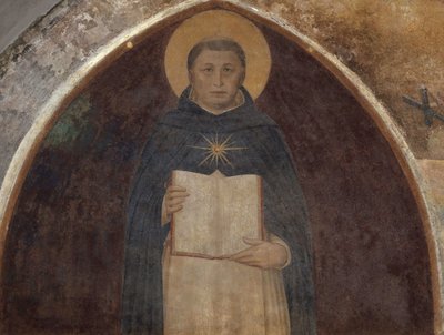 Saint Thomas Aquinas med Summa Theologica, 1441-1442. af Fra Giovanni Angelico da Fiesole