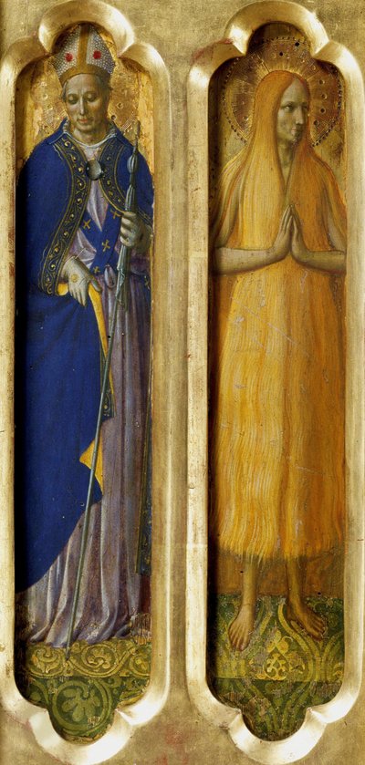 Hellige Ludvig af Toulouse og Maria af Egypten Fra Perugia-altertavlen, ca 1437. af Fra Giovanni Angelico da Fiesole