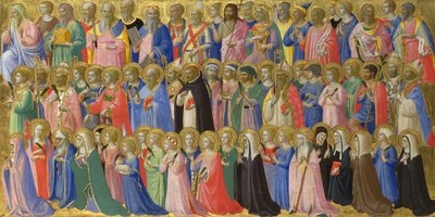 The Forerunners of Christ with Saints and Martyrs Panel fra Fiesole San Domenico altertavle, ca. 1423-1424 af Fra Giovanni Angelico da Fiesole