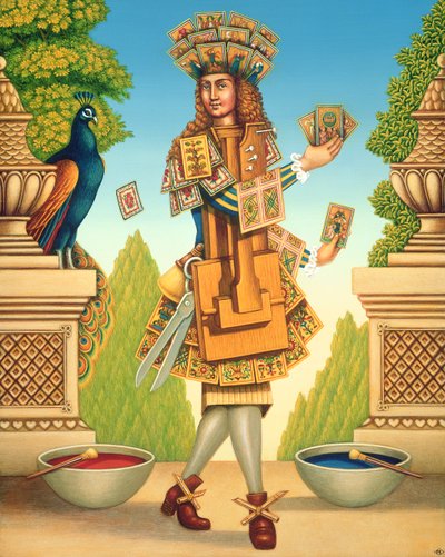 Cartomancy, 2004 (olie og tempera på papir) af Frances Broomfield