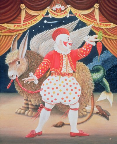 Grimaldi and the Nondescript, 1987 (olie og tempera på panel) af Frances Broomfield