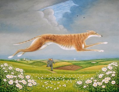 Mick the Miller, 1992 (olier og tempera på panel) af Frances Broomfield