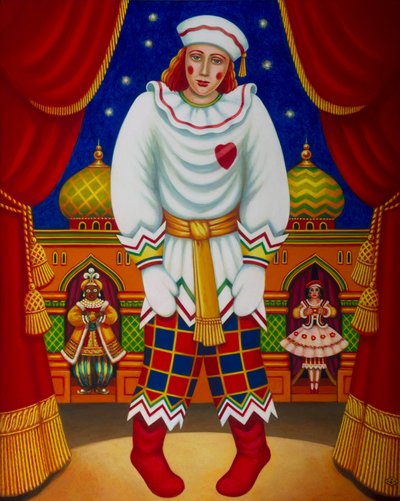 Petrushka, 2011 (olier og tempera på panel) af Frances Broomfield
