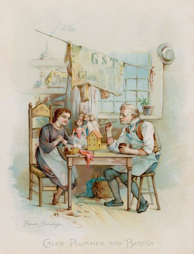 Caleb Plummer og Bertha (chromolitho) af Frances Brundage