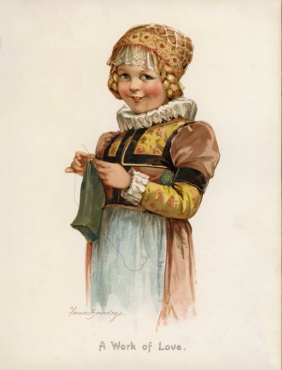 Piger: Et kærlighedsværk (farve litho) af Frances Brundage