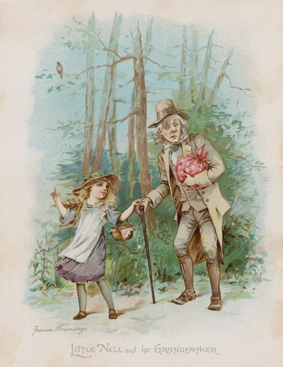 Lille Nell og hendes bedstefar (chromolitho) af Frances Brundage