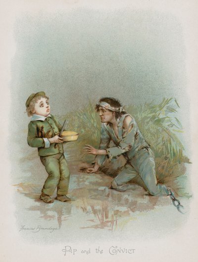 Pip and the Convict (chromolitho) af Frances Brundage
