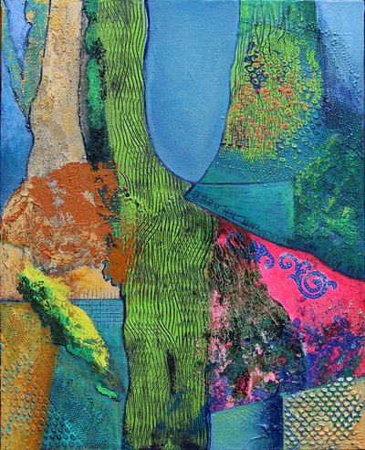 Totem #3, 2012 (akryl på lærred) af Frances Ferdinands