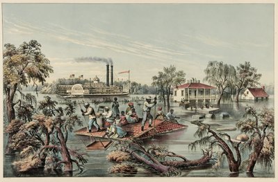High Water i Mississippi, pub.1868 af Frances Flora Bond Palmer
