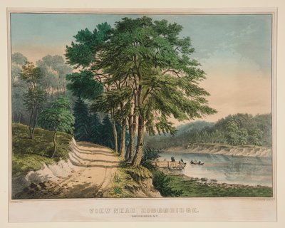 Udsigt nær Highbridge. Harlem River, N.Y. af Frances Flora Bond Palmer