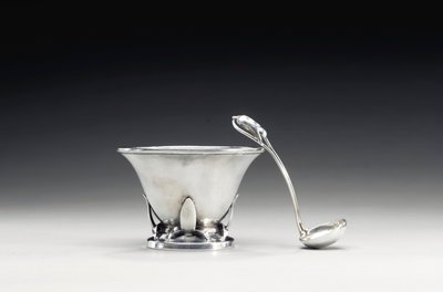 Bowl and spoon, c.1910 (silver) af Frances MacBeth Glessner