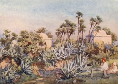 Koubba af Sidi Noumann, Bouzareah (farvelitografi) af Frances Nesbitt