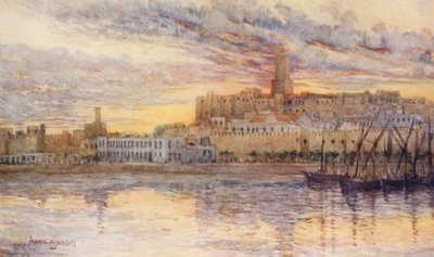 Sousse (farvelitografi) af Frances Nesbitt