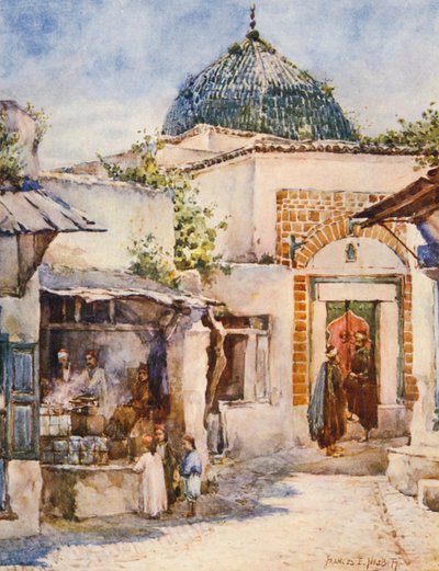 The Fritter Shop, Tunis (farvelitografi) af Frances Nesbitt