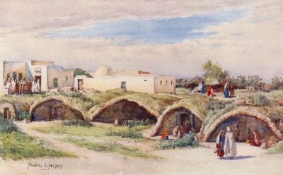 De gamle puniske cisterner, Karthago (farvelitografi) af Frances Nesbitt