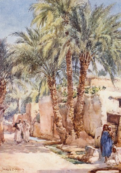 The Palm Village (farvelitografi) af Frances Nesbitt
