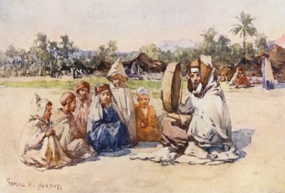 Historiefortælleren (farvelitografi) af Frances Nesbitt