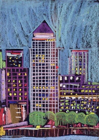 Canary Wharf i London Docklands af Frances Treanor