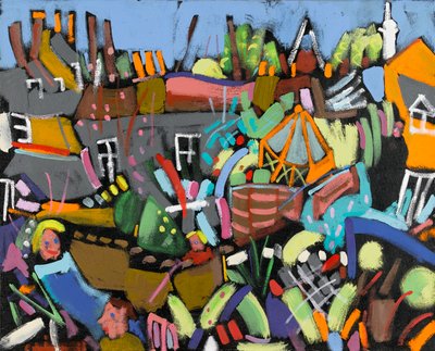 Judy au Jardin, 2010 (akryl på lærred) af Frances Treanor