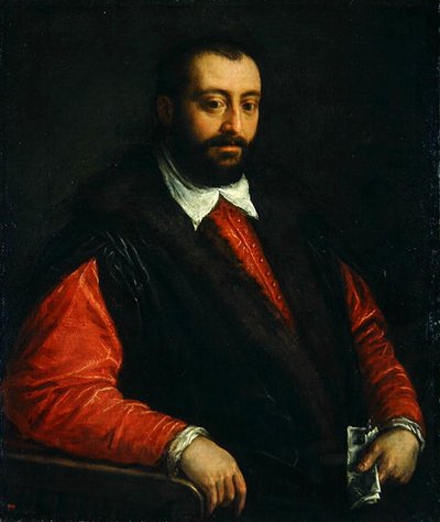 Portræt af en mand (olie på lærred) af Francesco Bassano