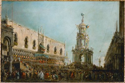 Skærtorsdagsfesten i Venedig, Italien ... af Francesco (circle of) Guardi