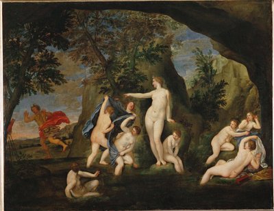 Acteon metamorphose en cerf - Actaion forvandlet til en kronhjort ... af Francesco Albani