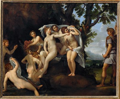 Acteon metamorphose en cerf - Actaion forvandlet til en kronhjort ... af Francesco Albani
