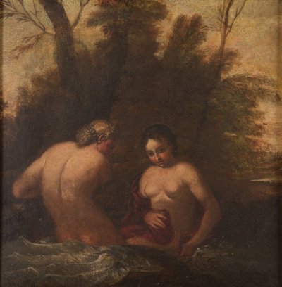 Zwei badende Nymphen af Francesco Albani