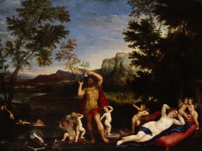 Venus og Mars (olie på lærred) af Francesco Albani
