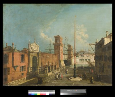 Udsigt over Campo og Porta Arsenale, 1742-50 af Francesco Albotto