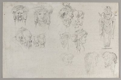 Studier af hoveder, ca. 1744. af Francesco Algarotti