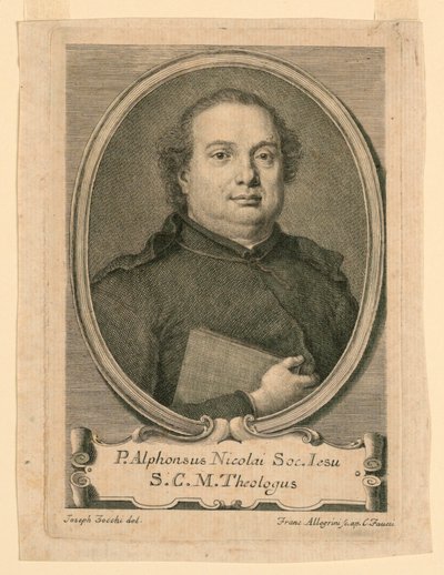 Portræt af P. Alphonsus Nicolai af Society of Jesus af Francesco Allegrini